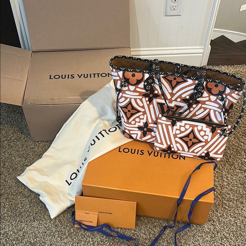 Louis Vuitton 2021 Limited Edition Crafty Crème Caramel MM Neverfull